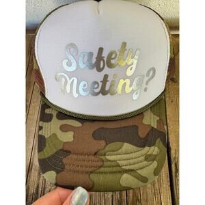 Keep It Gypsy Safety Meeting Camo Trucker Hat Western Cowgirl Snapback
